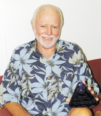 Bob Coady with recycling award